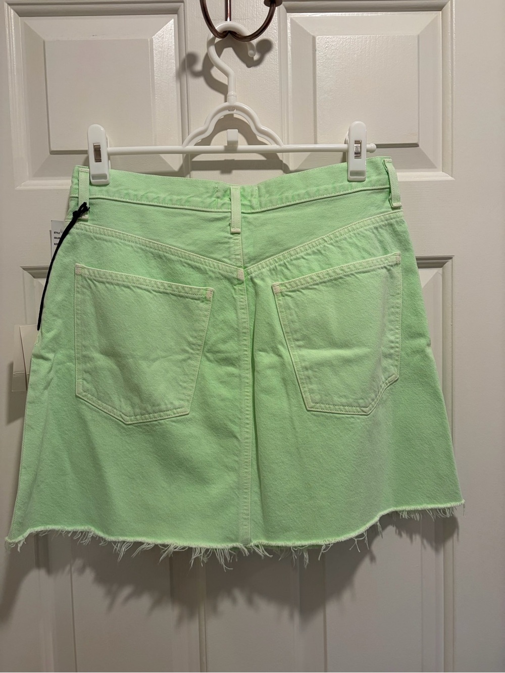 AGOLDE 
Criss-Cross High-Rise Denim Miniskirt NWT - Picture 7 of 8